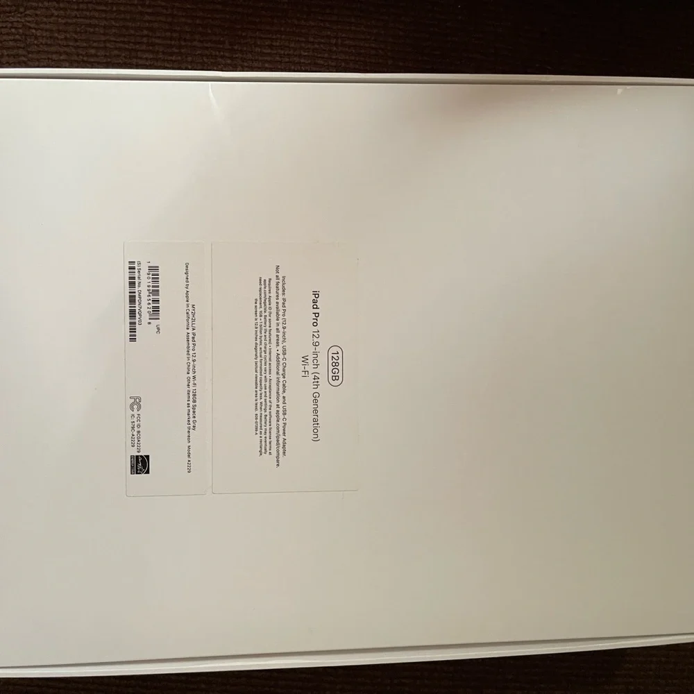 Apple IPad 12.9” New Empty Box.